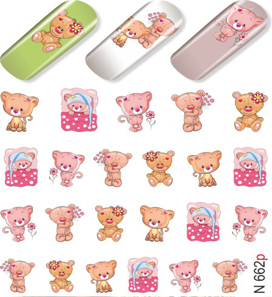 NAIL ART STICKERS N662P (pegatinas al agua)