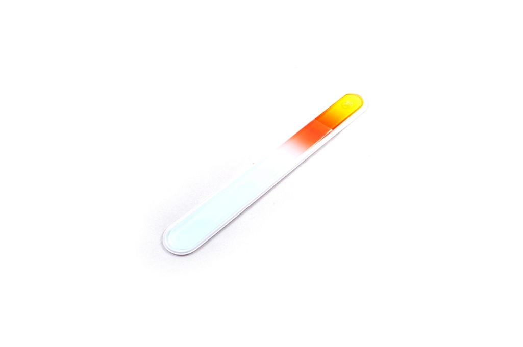 Lima de cristal templado 19,5 cm amarillo-naranja