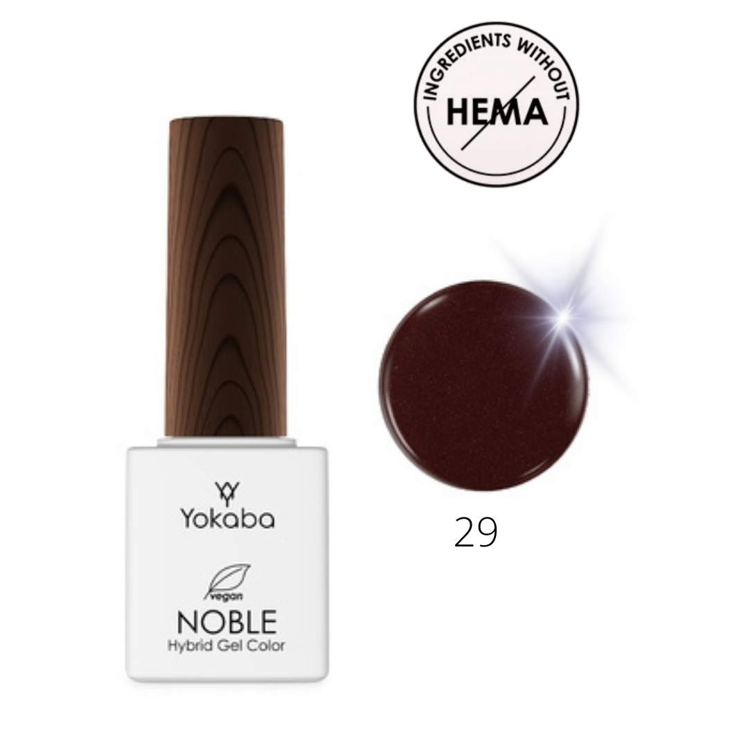 NOBLE Hybrid Gel Color Coat UV/LED 7ML - 29 Glamour Wine