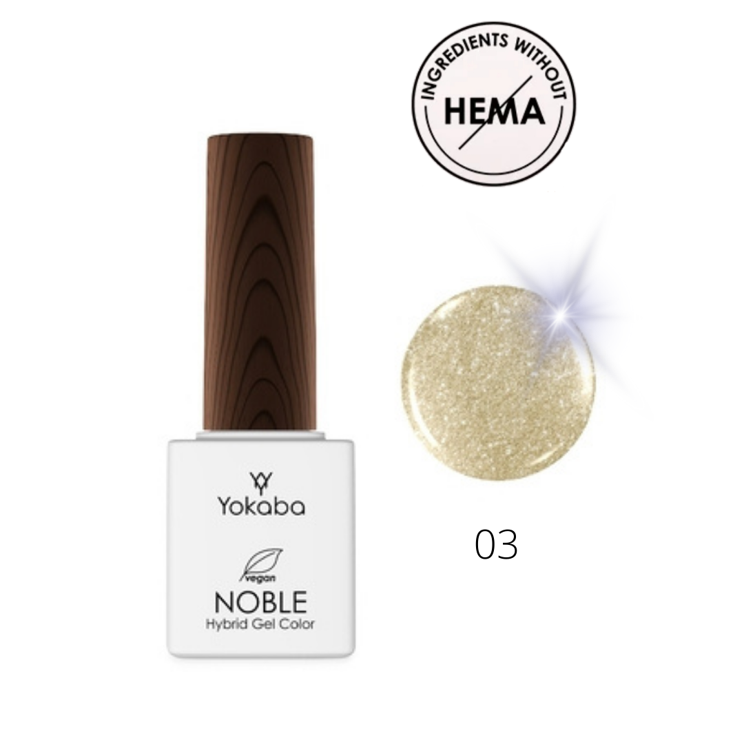 NOBLE Hybrid Gel Color Coat UV/LED 7ML - 03 Shimmer Gold
