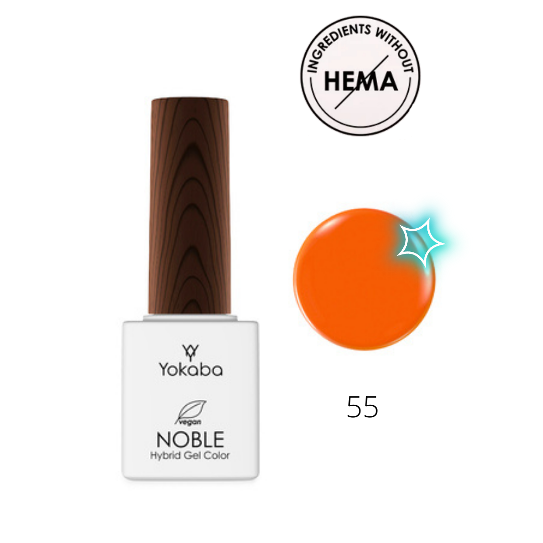 NOBLE Hybrid Gel Color Coat UV/LED 7ML - 55 Viva Orange