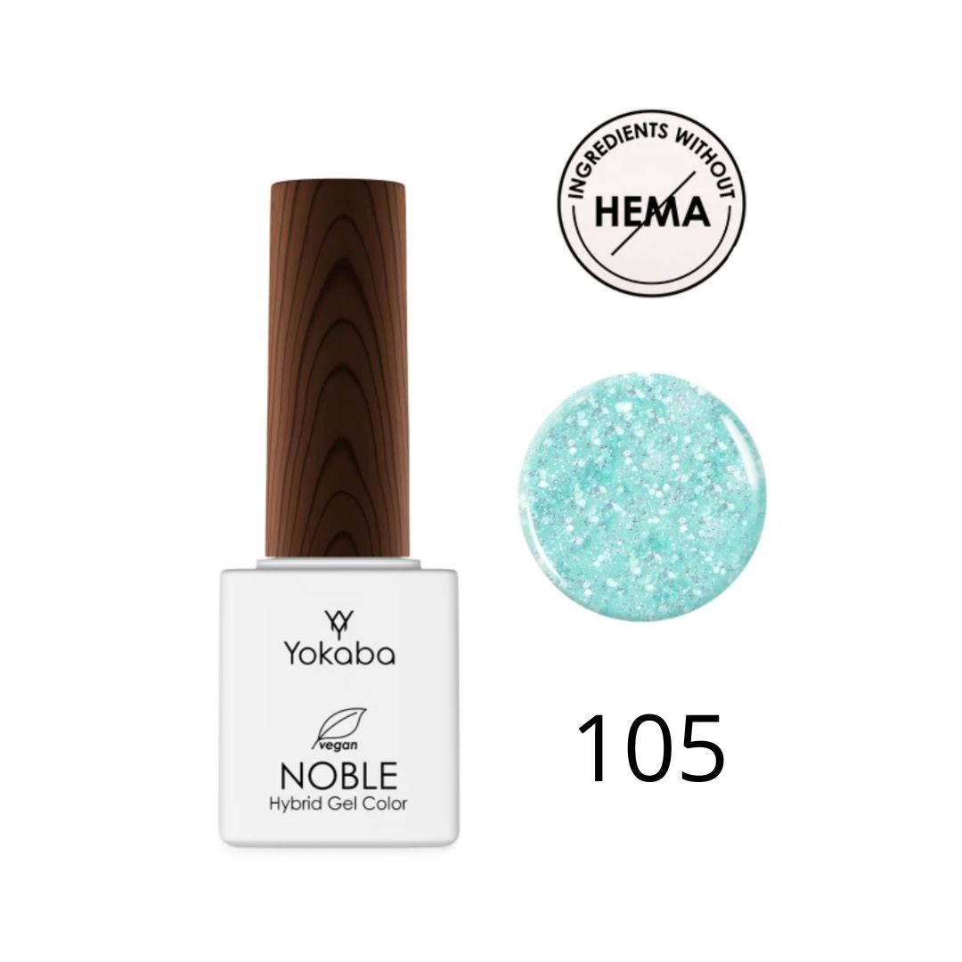 NOBLE Hybrid Gel Color Coat UV/LED 7ML - 105 Mint Confetti